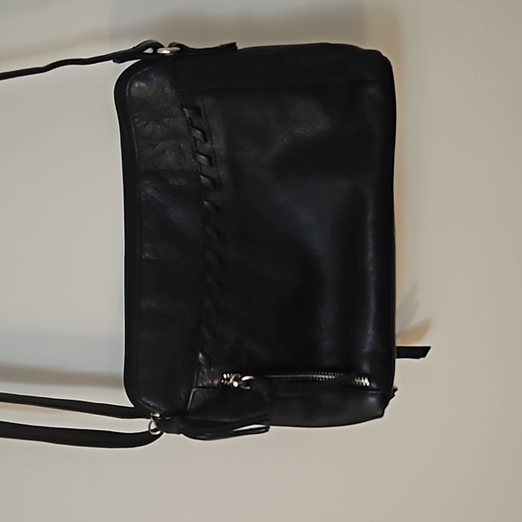 GREAT AMERICAN LEATHER WORKS Black Soft Pebble Leather Western Crossbody Bag - Picture 5 of 15
